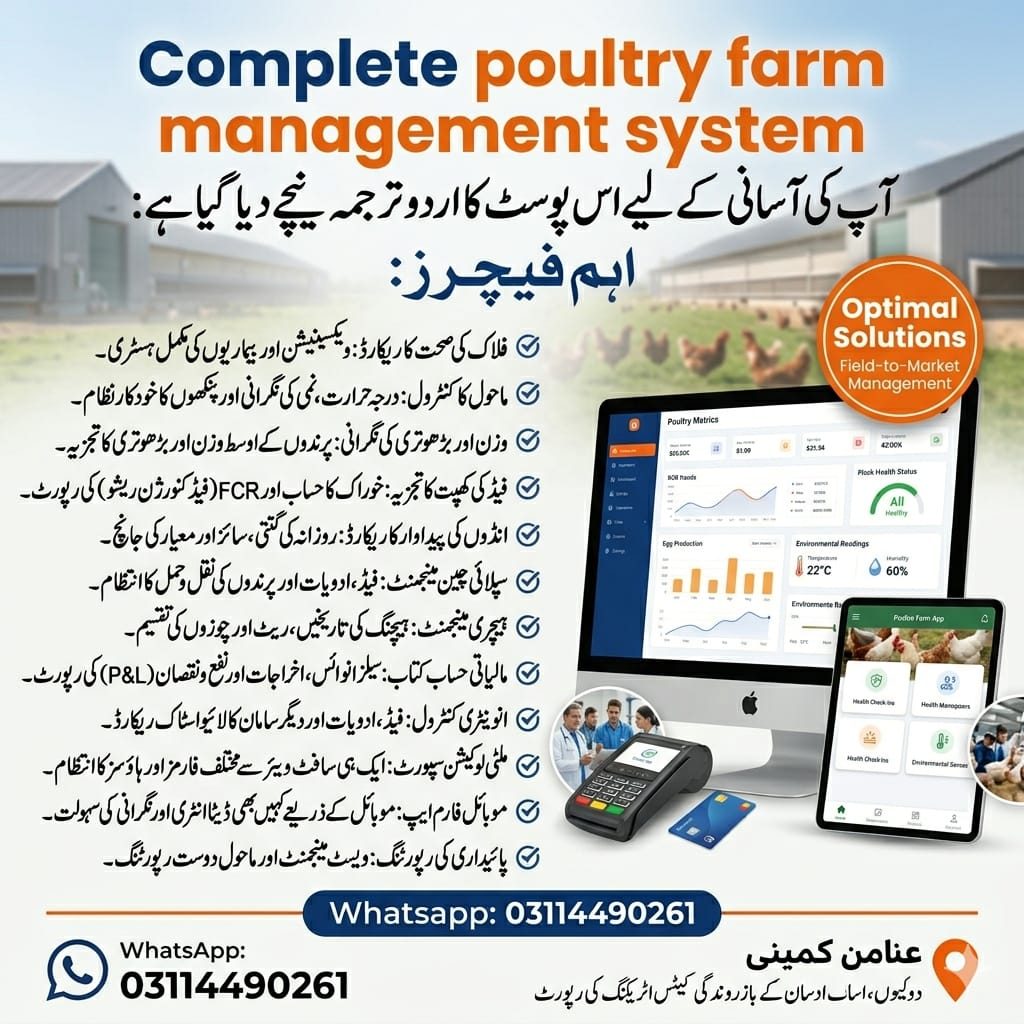 Poultry farm management software ad creative